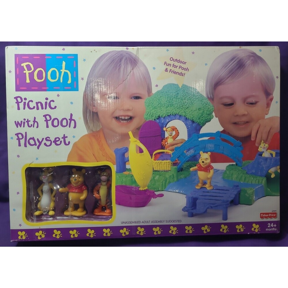 Vintage 1990s Disney Picnic With Pooh Playset 67899-92 Mattel - New In Box